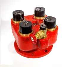 4-Way Breeching Inlet with Flanged outlet
